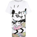 Front - Disney Womens/Ladies Mickey & Minnie Mouse Gradient Pyjama Top