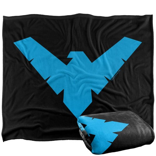 Front - Batman Logo Nightwing Blanket