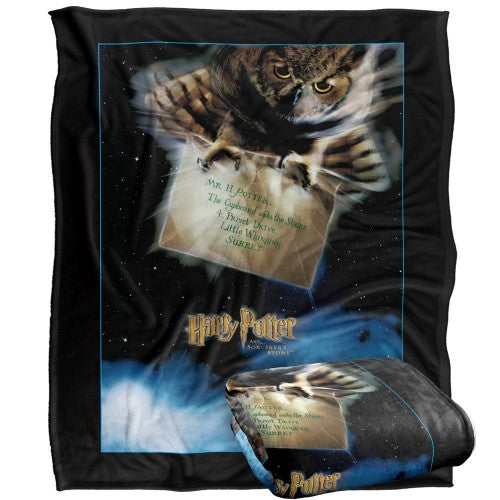 Front - Harry Potter Owl Letter Blanket