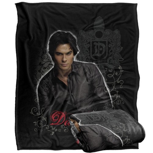 Front - Vampire Diaries Portrait Damon Blanket