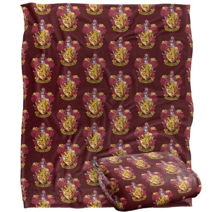 Front - Harry Potter Gryffindor Repeat Print Blanket