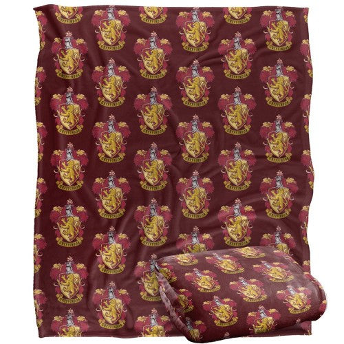 Front - Harry Potter Gryffindor Repeat Print Blanket