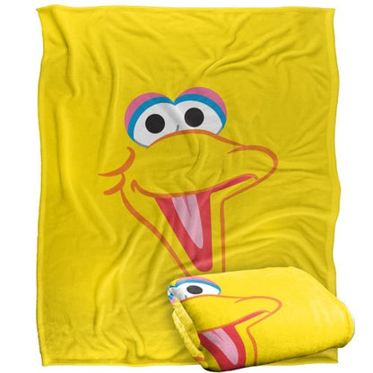 Front - Sesame Street Head Big Bird Blanket