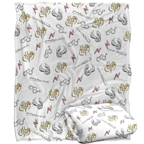 Front - Harry Potter All-Over Print Blanket