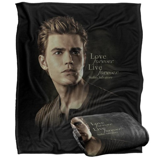 Front - Vampire Diaries Love Forever, Live Forever Stefan Blanket