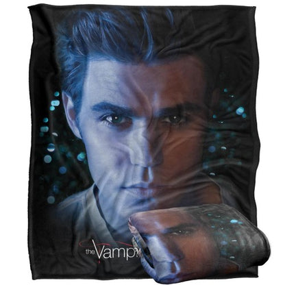 Front - Vampire Diaries Headshot Stefan Blanket