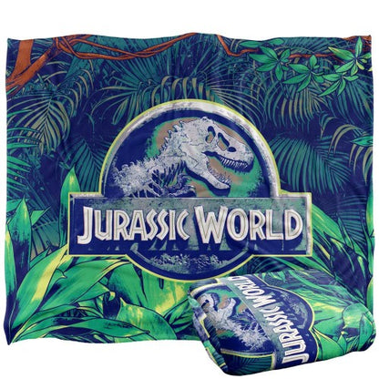 Front - Jurassic World Jungle Blanket