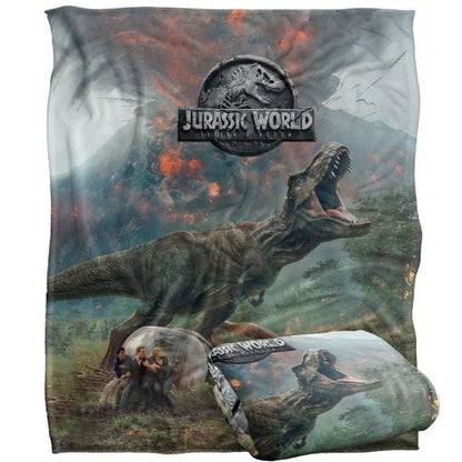 Front - Jurassic World T-Rex Blanket