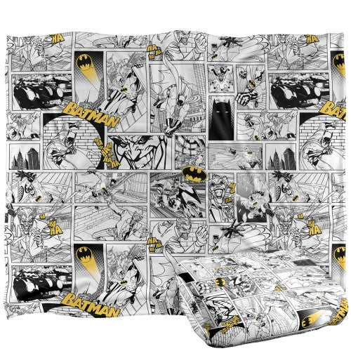 Front - Batman Action Panels Blanket