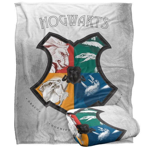 Front - Harry Potter Hogwarts Crest Blanket