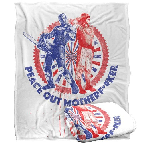 Front - Peacemaker Peace Out Salute Blanket