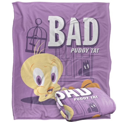 Front - Looney Tunes Bad Puddy Tat Tweety Blanket