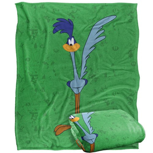 Front - Looney Tunes Character Collage Roadrunner Blanket