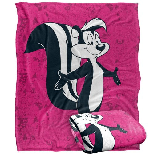 Front - Looney Tunes Character Collage Pepe Le Pew Blanket