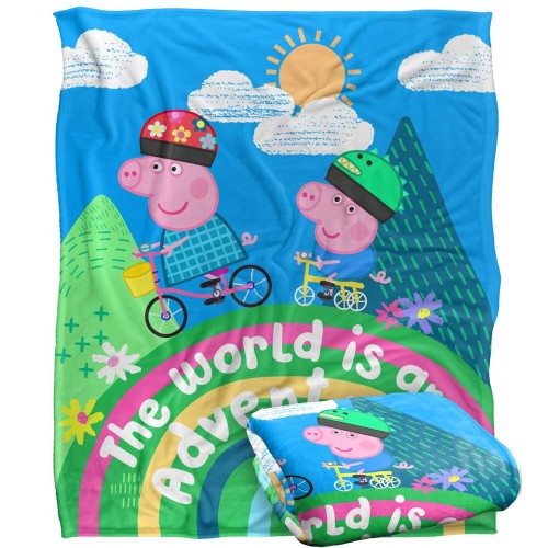 Front - Peppa Pig World Is An Adventure Blanket