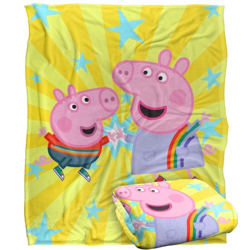 Front - Peppa Pig High Five Peppa And George Blanket