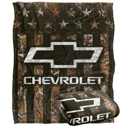Front - Chevrolet Camo Logo Blanket