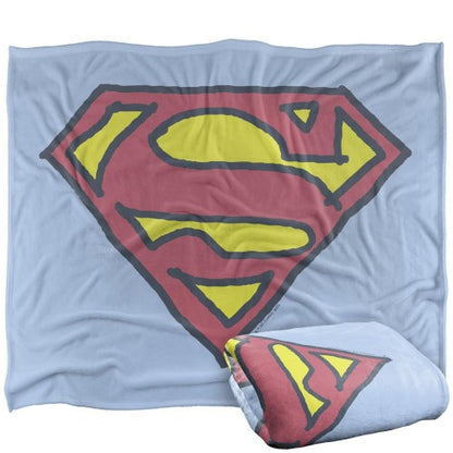 Front - Superman Hand Drawn Logo Blanket