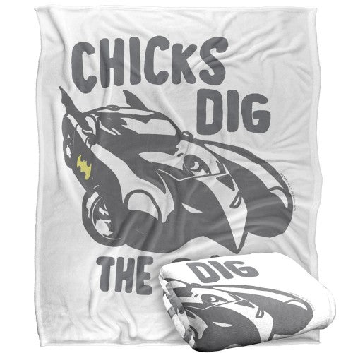 Front - Batman Chicks Dig The Car Blanket