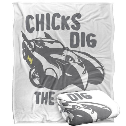 Front - Batman Chicks Dig The Car Blanket