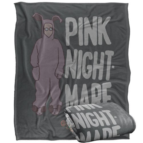 Front - A Christmas Story Pink Nightmare Blanket