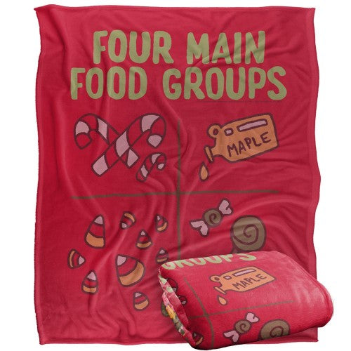 Front - Elf Main Food Groups Blanket