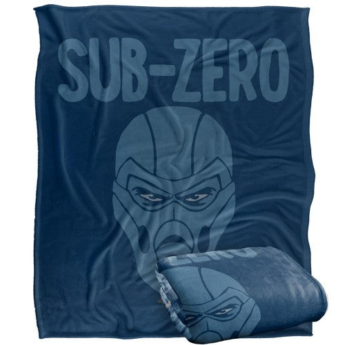 Front - Mortal Kombat Head Sub-Zero Blanket
