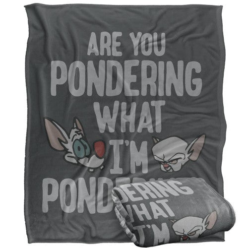Front - Pinky and The Brain Pondering Blanket