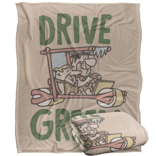 Front - The Flintstones Drive Green Blanket