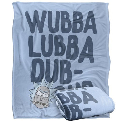 Front - Rick And Morty Wubba Lubba Dub Dub Blanket