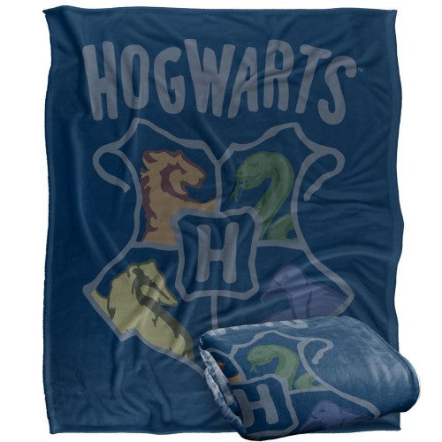Front - Harry Potter Hogwarts Doodle Blanket