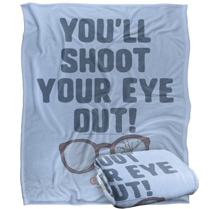Front - A Christmas Story Shoot Your Eye Out Blanket