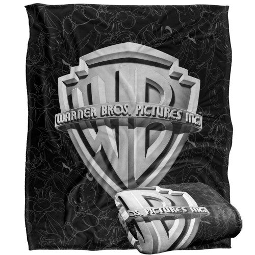 Front - Looney Tunes Warner Bros Logo Blanket
