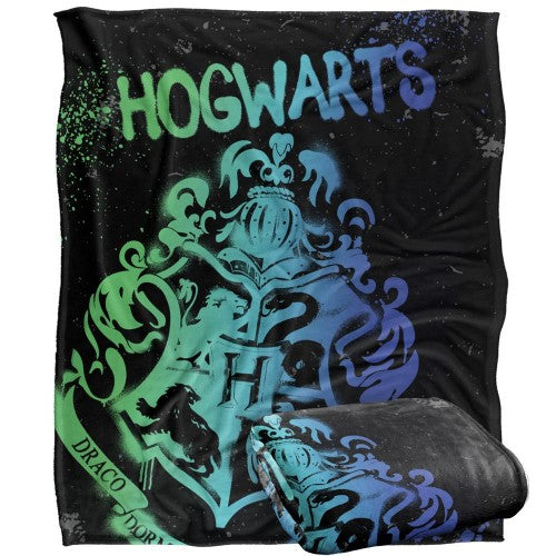 Front - Harry Potter Hogwarts Spray Paint Blanket