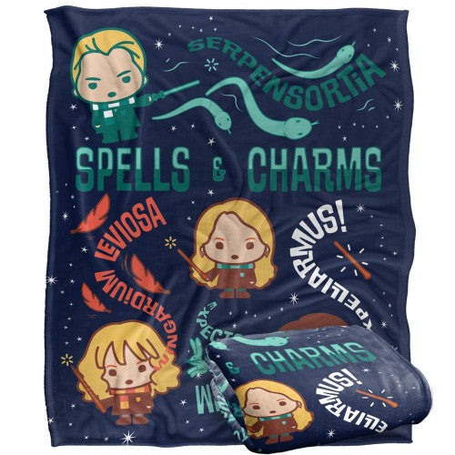Front - Harry Potter Spells & Charms Chibi Blanket