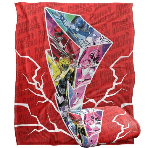 Front - Power Rangers Lightning Bolt Blanket