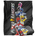 Front - Power Rangers Stacked Blanket