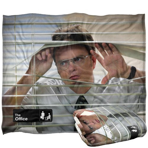 Front - The Office Peek Dwight Blanket