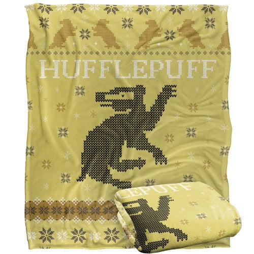 Front - Harry Potter Hufflepuff Fair Isle Blanket