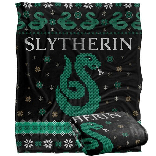 Front - Harry Potter Slytherin Fair Isle Blanket