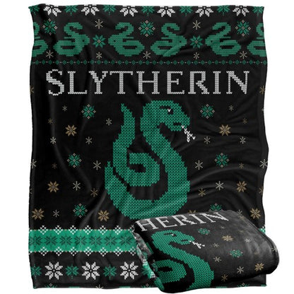 Front - Harry Potter Slytherin Fair Isle Blanket
