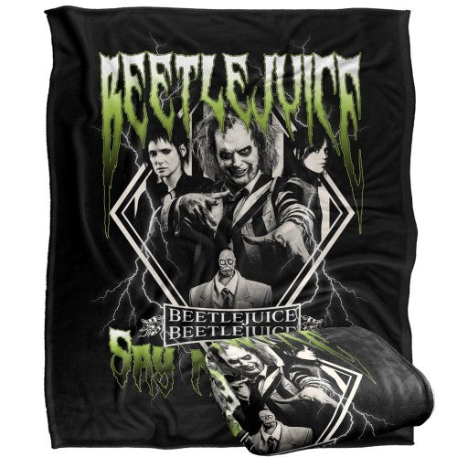 Front - Beetlejuice Say My Name Group Shot Blanket