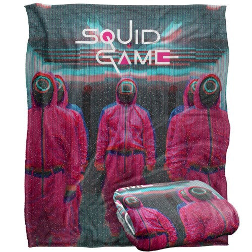Front - Squid Game Scene Guards Blanket