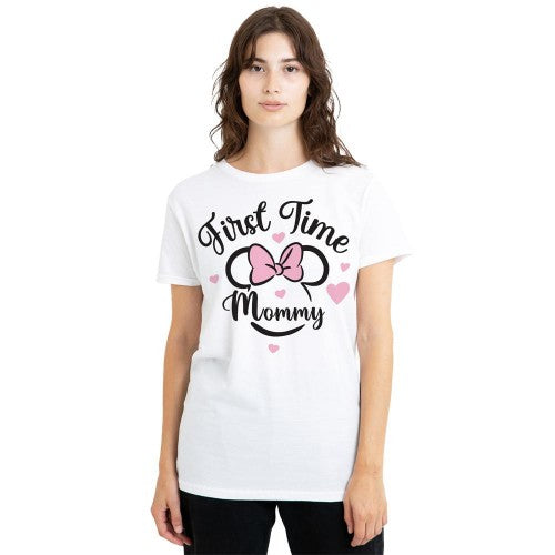 Front - Minnie Mouse Unisex Adult First Time Mommy T-Shirt