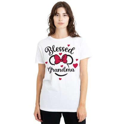 Front - Minnie Mouse Unisex Adult Blessed Grandma T-Shirt