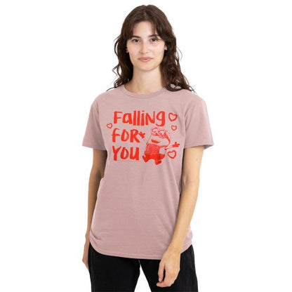 Front - Minions Unisex Adult Falling For You Ladies T-Shirt