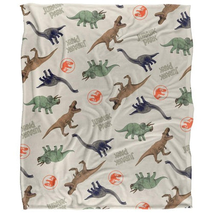 Front - Jurassic Park All-Over Print Blanket