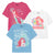 Front - The Little Mermaid Girls Explore The Sea T-Shirt (Pack of 3)