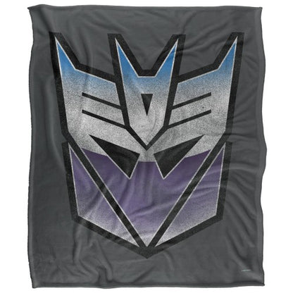 Front - Transformers Vintage Logo Decepticons Blanket