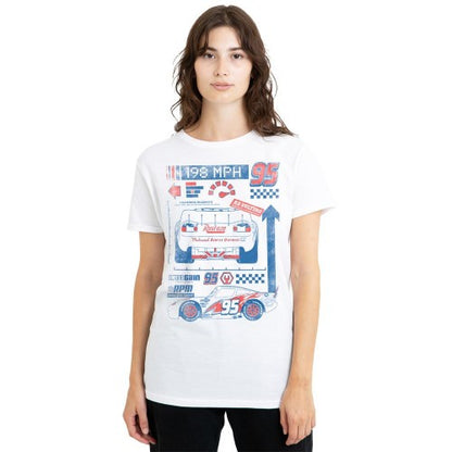 Front - Cars Unisex Adult 198 MPH Lightning McQueen T-Shirt